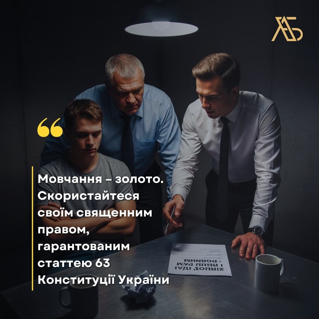 Мовчання – золото. Скористайтеся своїм священним правом, гарантованим статтею 63 Конституції України
